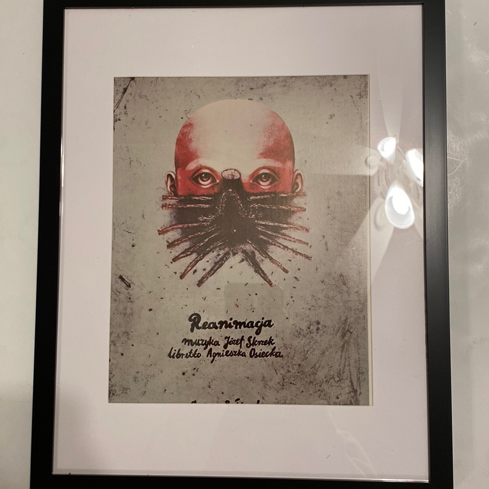 12” x 15” framed Polish Print, circus